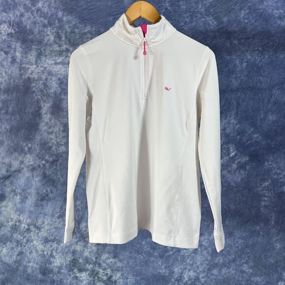 Vineyard Vines White Pullover Athletic Jacket Sz S - Picture 1 of 4